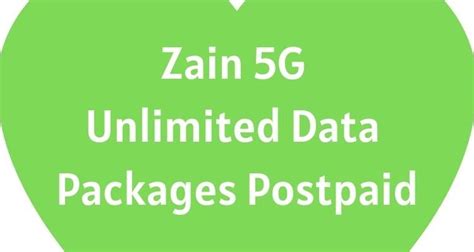 Zain 5g Unlimited Data Packages Postpaid Expatsa