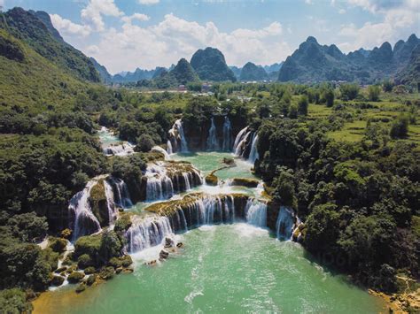 China Guangxi Ban Gioc Detian Wasserf Lle Lizenzfreies Stockfoto