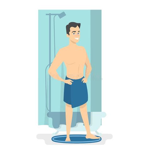 Handsome Man Taking Shower Stock Illustrations 29 Handsome Man Taking