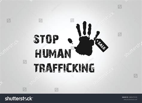 Human Trafficking Day Designstop Human Trafficking Stock Vector