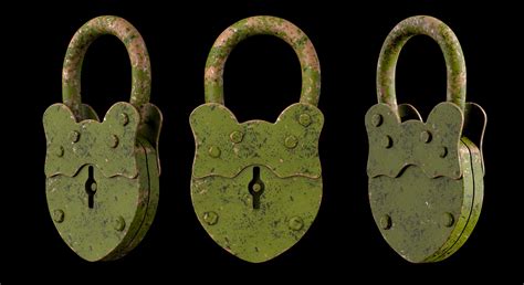 Old Padlock V2 Free 3D Model Obj Stl Free3D