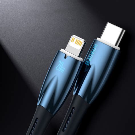 Kabel Baseus Glimmer Series Usb C Usb C Pd W M Niebieski