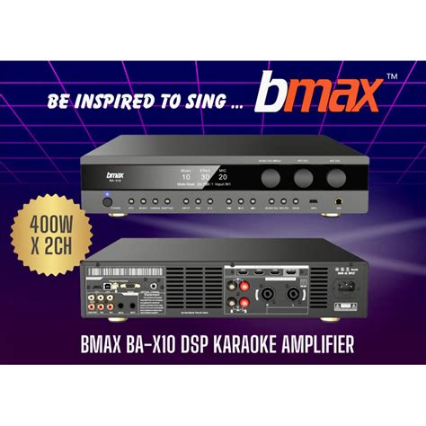 Bmax Ba X10 Dsp Karaoke Amplifier 400w X 2 Shopee Malaysia