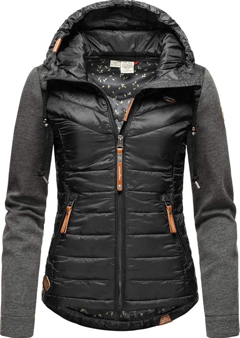 Ragwear Damen Stepp Jacke Übergangsjacke leicht mit Kapuze Lucinda XS