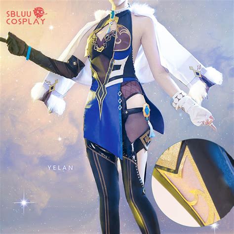 Sbluucosplay Genshin Impact Yelan Cosplay Costume Halloween Party