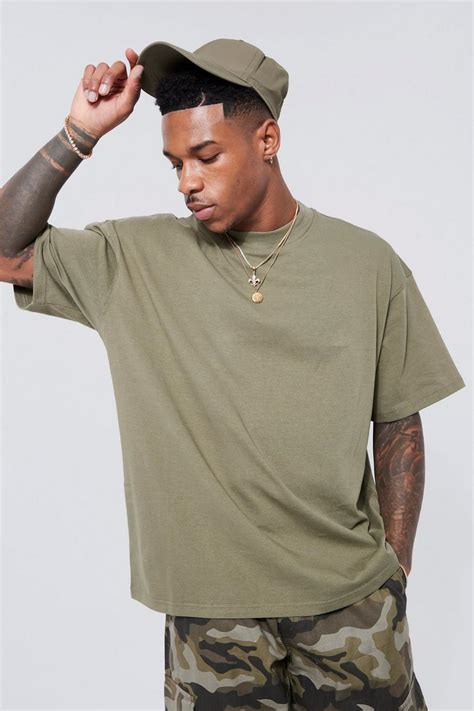 Oversized Extended Neck Heavy T Shirt Boohoo