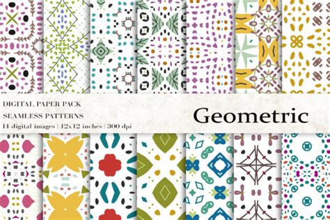 Geometric Digital Papers Graphic By Bonadesigns · Creative Fabrica