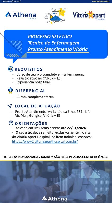 Vit Ria Apart Hospital Abre Vagas De Emprego