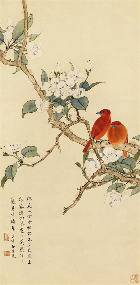 田世光花鸟画，赏心悦目！ 田世光1916年10月 1999年7月师承张大千、赵梦朱、 吴镜汀、于非闇、 齐白石诸先生。早年拜张大千门下，为