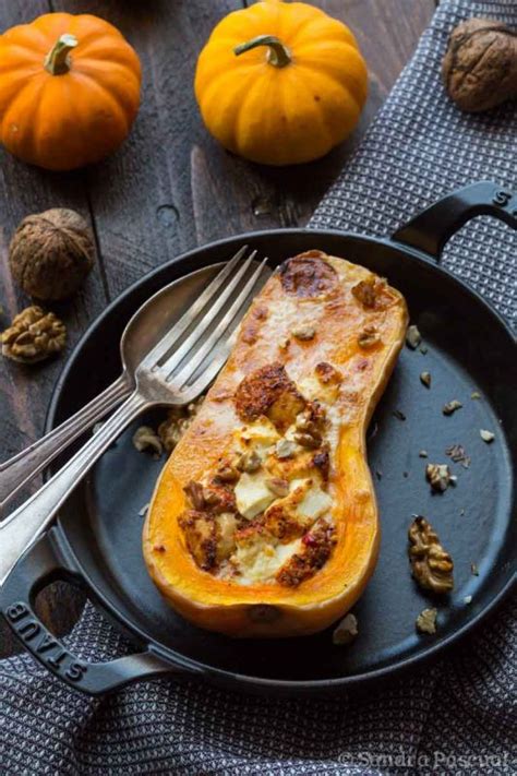 Courge Butternut Farcie Au Ch Vre Recette V G Tarienne