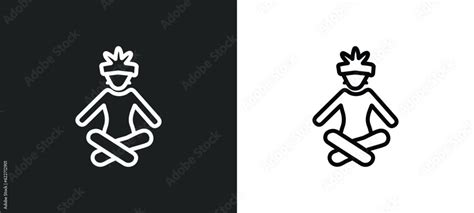 lakshmi outline icon in white and black colors. lakshmi flat vector ...