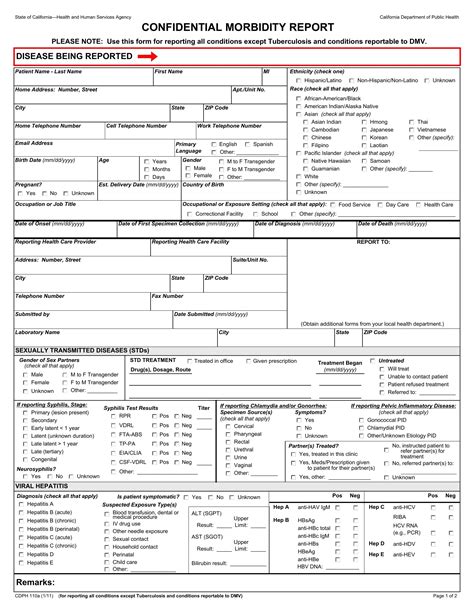 Form Cdph 110A Fill Out Printable PDF Forms Online