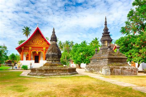 Beautiful View Of Stupa In Wat Visounnarath Luang Prabang Laos