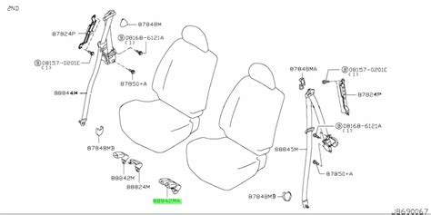 Buy Genuine Nissan Cn Cn Belt Assembly Rear Seat