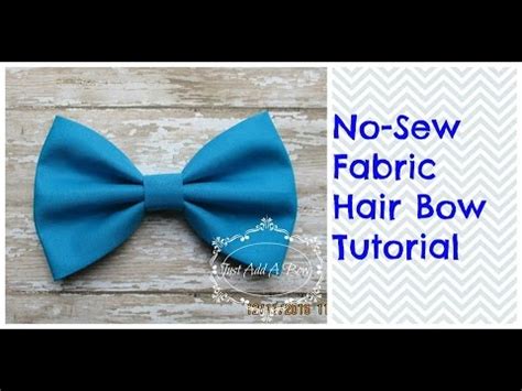 How To Make A No Sew Fabric Hair Bow By Just Add A Bow Youtube