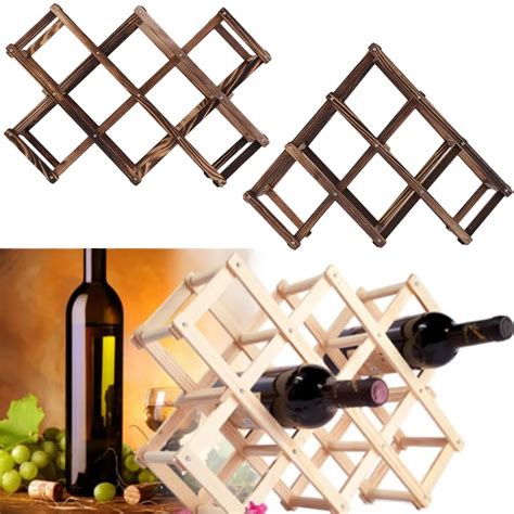 Minimalist Style Classical Wooden Red Wine Rack 3610 Bottle Holder Mount Kitchen Bar Display