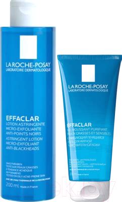 La Roche-Posay Effaclar Гель очищающий 200мл+Лосьон сужающий поры 200мл ...