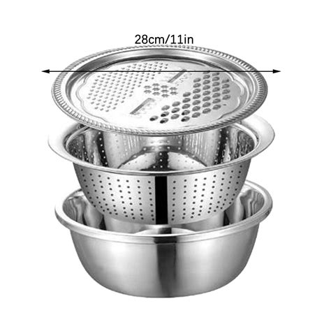 Multifunctional Stainless Steel Basin New Colander Strainer Set