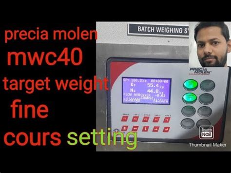 Precia Molen Fine Course Target Weight Kaise Set Kaare YouTube