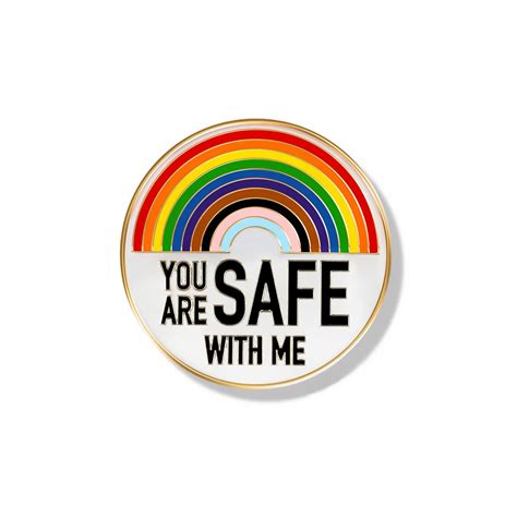 Enamel Pins You Are Safe With Me Nurse Doctor Police Pins Pride Pins Rainbow Lapel Pins Decor