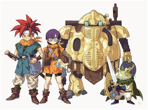 Lucca Ashtear Crono Robo And Frog Chrono Trigger Drawn By Hosodayo