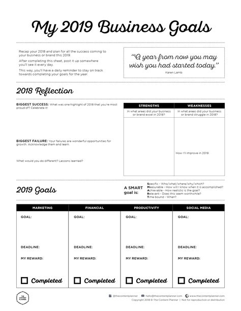 Business Goal Setting Worksheet | Adhd | Goals Worksheet, Goal ...