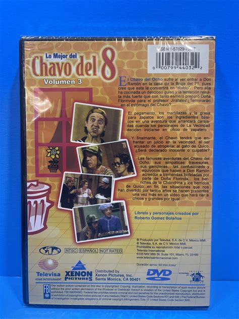 Lo Mejor Del El Chavo Del 8 Dvd Volumen 3 New Edicion Especial