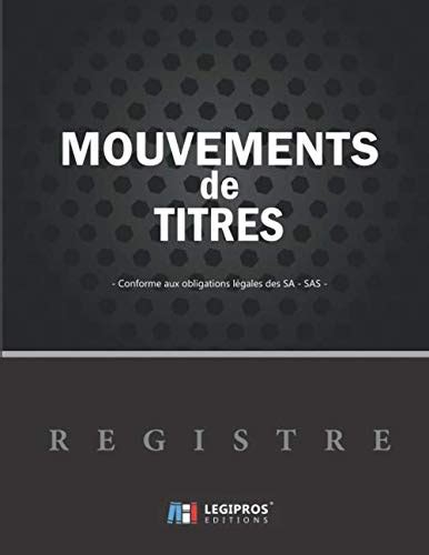 Registre Des Mouvements De Titres V Enregistrement Des Acquisitions