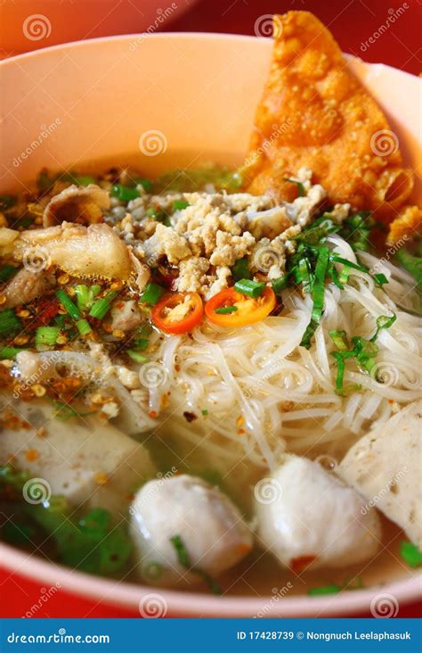 Thai Spicy Noodle In Hot Soup Stock Image Image Of China Beef 17428739