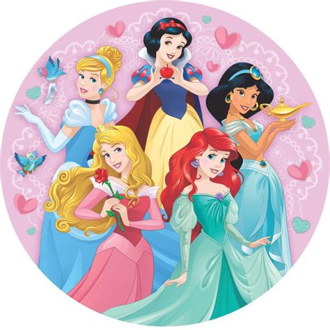 Painel Redondo Em Lona Fosca Medindo X Princesas Disney