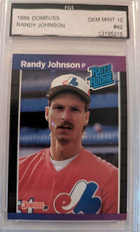 1989 Donruss Randy Johnson Rookie Card 42 Rated Rookie Mariners EBay