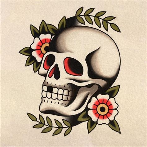 Becca On Instagram Qs Been Rough Heres A Skull Traditional