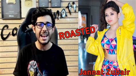 Carryminati Roast Jannat Zubair New Video Tik Tok Star Youtube