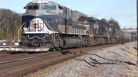 Norfolk Southern Wabash Heritage Unit Manifest Train Hd Austell Ga