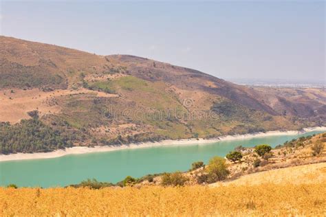 View Of A Lake In Sicily Italy In Summer Time Lago Dirillo Sicily