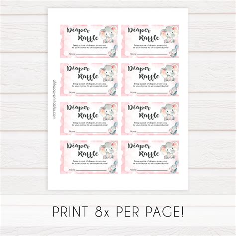 diaper raffle tickets free printables 3