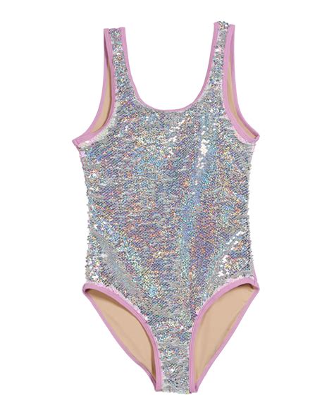 Shade Critters Flip Sequin One Piece Swimsuit Size 7 14