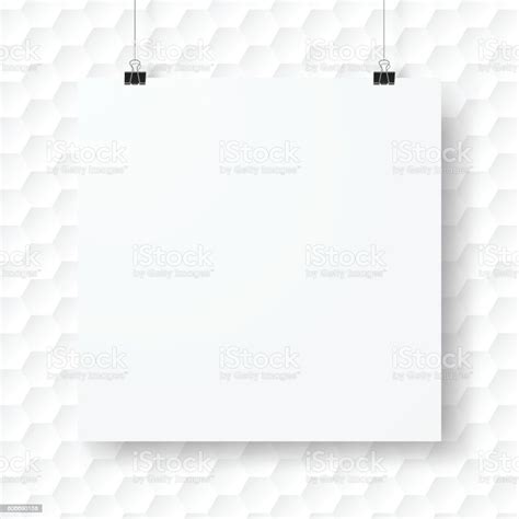 Blank Square Sheet Isolated On White Abstract Background Stock