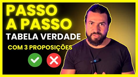 PASSO A PASSO COMPLETO da Tabela Verdade com 3 proposições. - YouTube