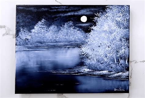 BLACK AND WHITE LANDSCAPE PAINTING – UrArtStudio