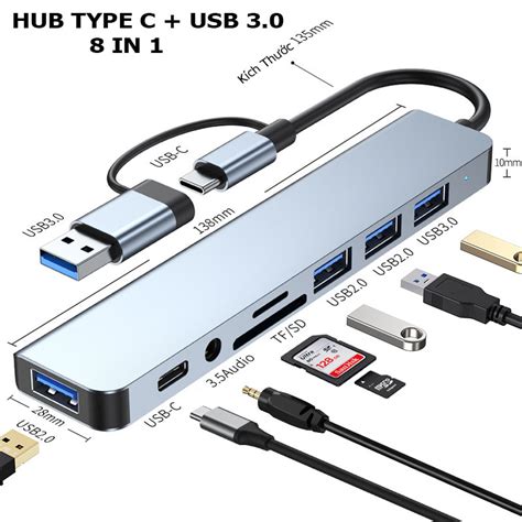 Hub Type C Usb B Chia C Ng Type C Usb Chuy N I In In Hub