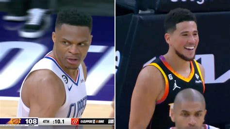 Russell Westbrook Blocks Devin Booker To Seal Clippers Win YouTube