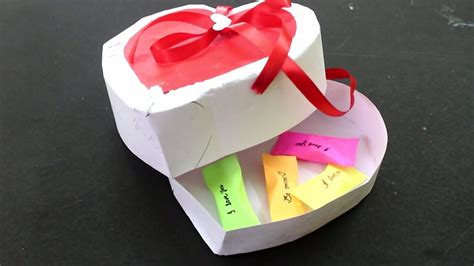 Diy Gift Box Idea Heart Shape Gift Box Making Easy Paper Craft Idea