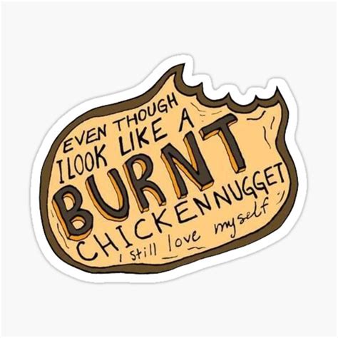 "burnt chicken nugget vine" Sticker for Sale by Bellat543 | Redbubble