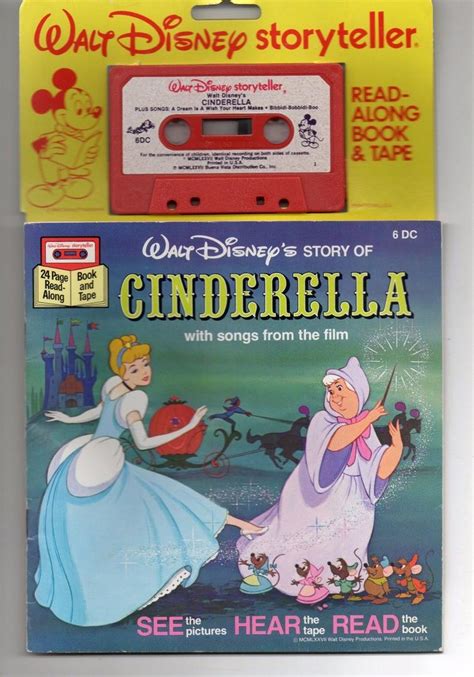 Cinderella Cassette Story Book Disney See Hear Read Walt Disney