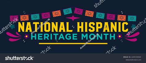 National Hispanic Heritage Month Logo Stock Illustration 2205724545 ...