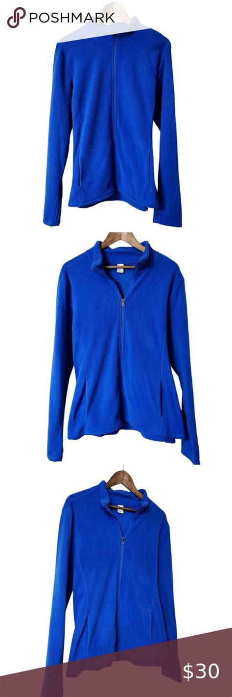 Royal Blue Long Sleeve Full Zip Fleece Jacket Old Navy Xl Royal