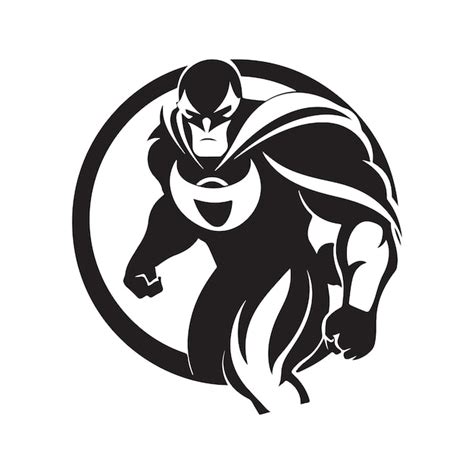 Premium Vector Super Hero Logo Concept Black And White Color Hand