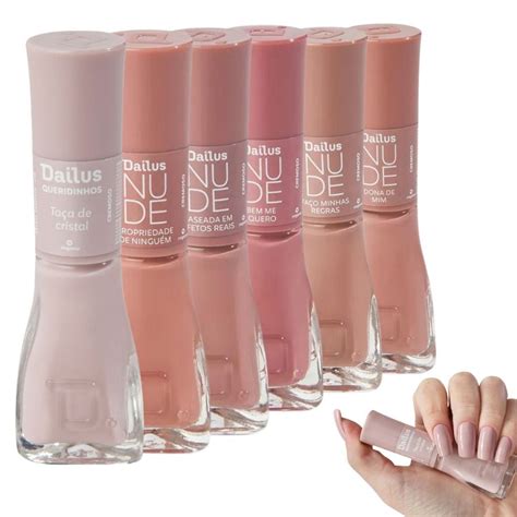 DAILUS NUDE KIT ESMALTES TONS NUDES Shopee Brasil