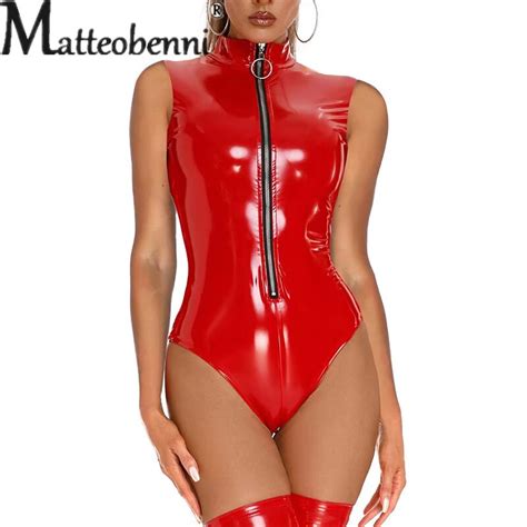Costume De Batterie String En Fibre Pour Femmes Lingerie Sexy En Pvc Cuir Pu Brillant V